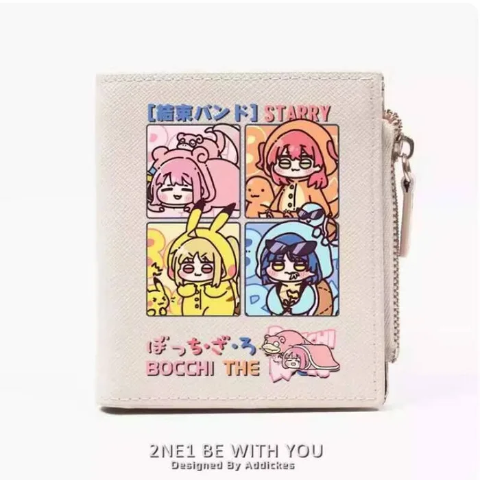 

Anime BOCCHI THE ROCK Kita Ikuyo Gotoh Animeori Fashion Wallet PU Purse Card Coin Zipper Money Bag Cosplay Gift B347 Anime
