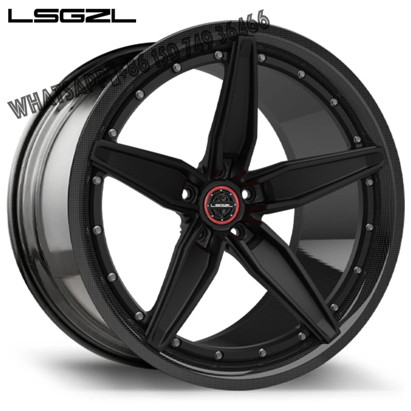 

LSGZL Factory Custom Made Carbon Fibre Wheel Hub 18 19 20 21 Inch Forged Rim Fit for hot Car