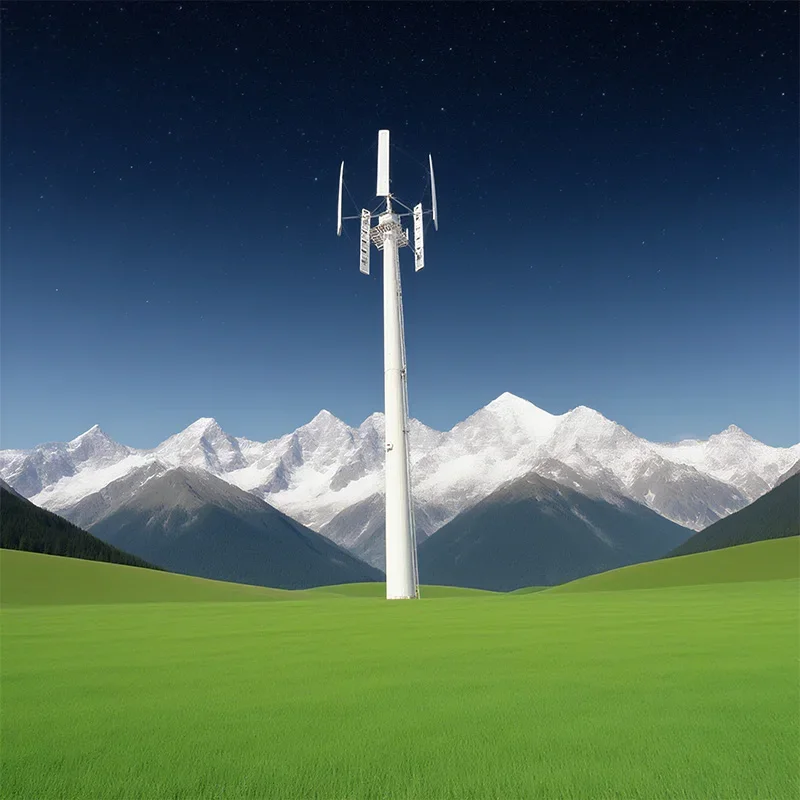 Die Cast Aluminum 400W H Vertical Wind Turbine High Wind Energy Utilization Household Roof Wind Power Equipment