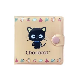 Chococat Mini portfele dla kobiet dziewczynki śliczna monety PVC torebka kreskówka czarny kot etui na karty kredytowe ID portfel na karty Kawaii portfel