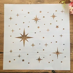 30*30cm Stars Texture DIY Layering Stencils Wall Painting Scrapbook Coloring Embossing Album Decorative Template