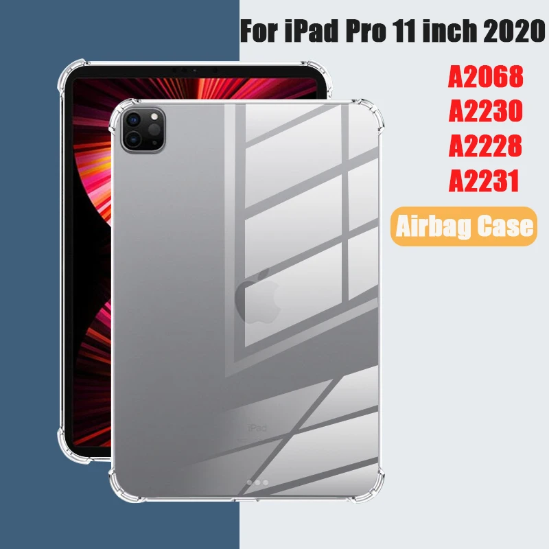 

Case For Apple iPad Pro 11 inch 2020 Transparent Case for iPad 11 2nd Gen Slim Shockproof Cover for iPad A2068 A2230 A2228 Funda