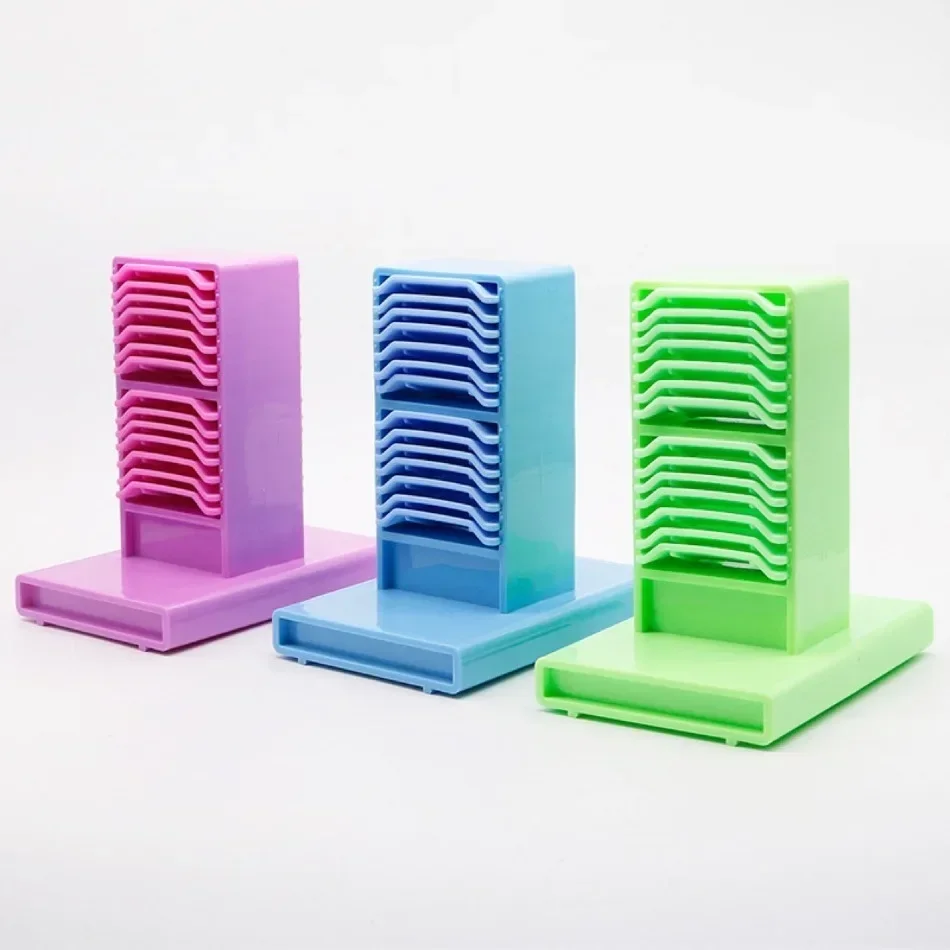 1Pc colorful plastic dental tray bracket dental impression tray bracket three-layer bracket box dental laboratory materials