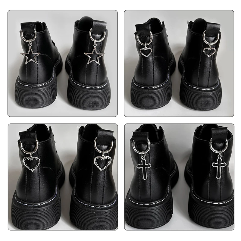 

Personal Metal Hollow Pentagonal Star Martin Boot Buckle Sweet Cool Star Cross Love Pendant Martin Boots Shoe Accessories