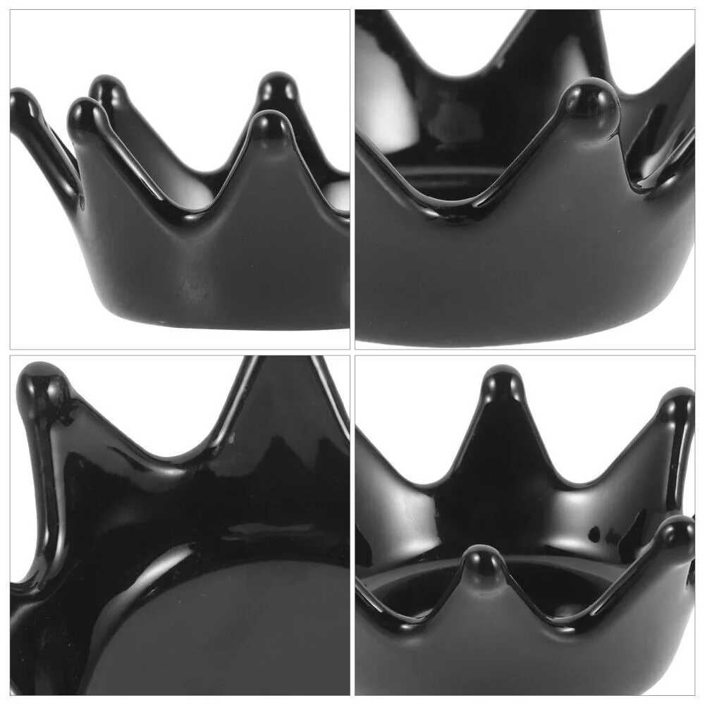 Керамический держатель для колец в форме короны, подставка для хранения ювелирных изделий из высококачественной керамики