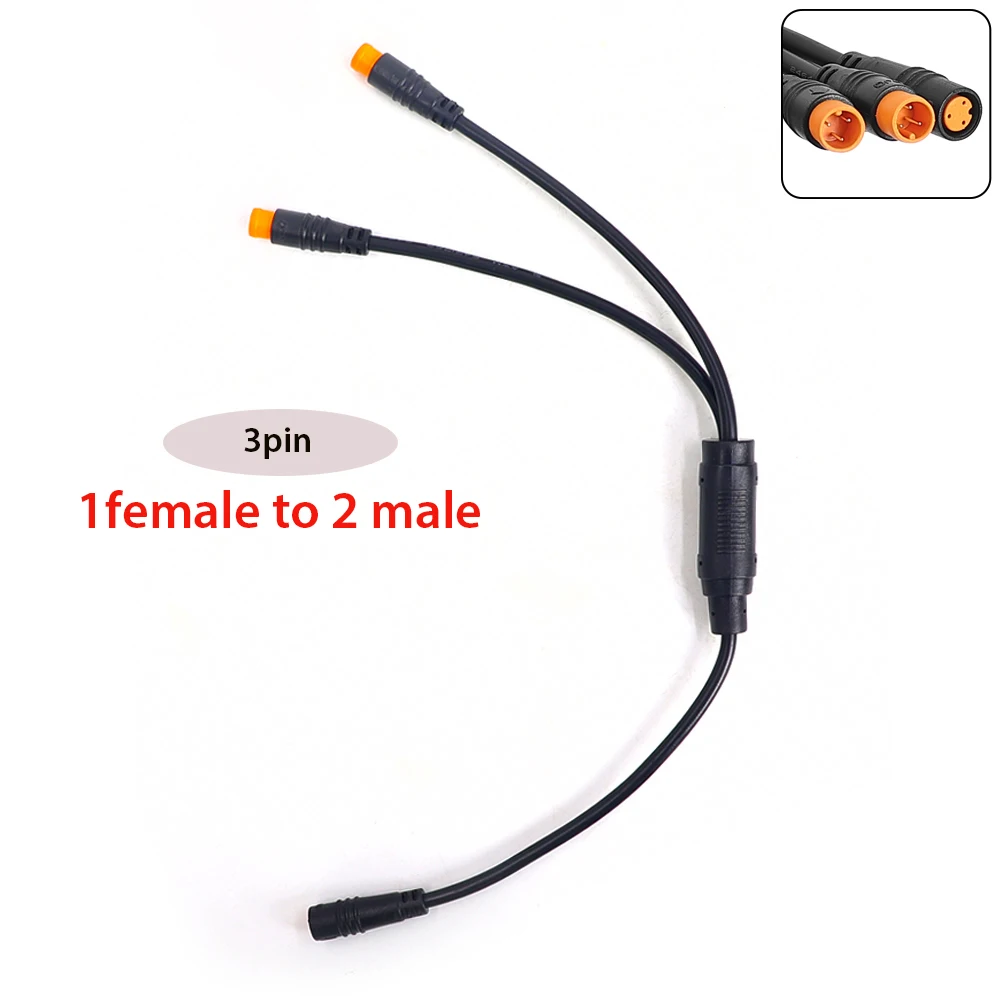 Elektrofahrrad Y-SPLITTER 1T2 Kabel wasserdicht mit 3-poligem Stecker für BAFANG BBS01B BBS02B BBSHD Sensorbremse Elektrofahrrad – Detail 15