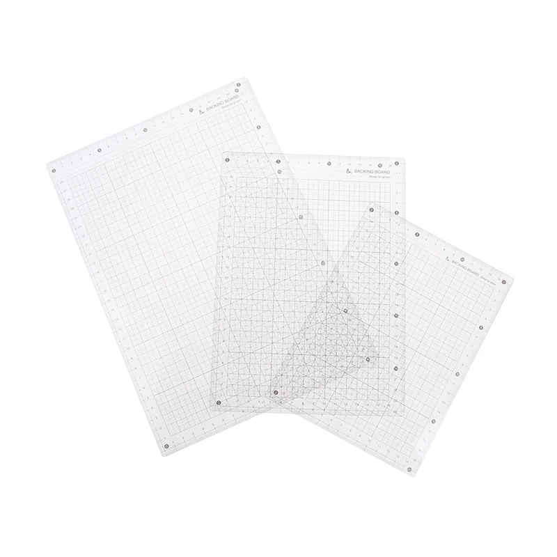 PVC Grid Sewing Cutting Mats Transparent Ruler Board A4 A5Students Writing Desk Pad Drawing Clipboard Measuring Supplies
