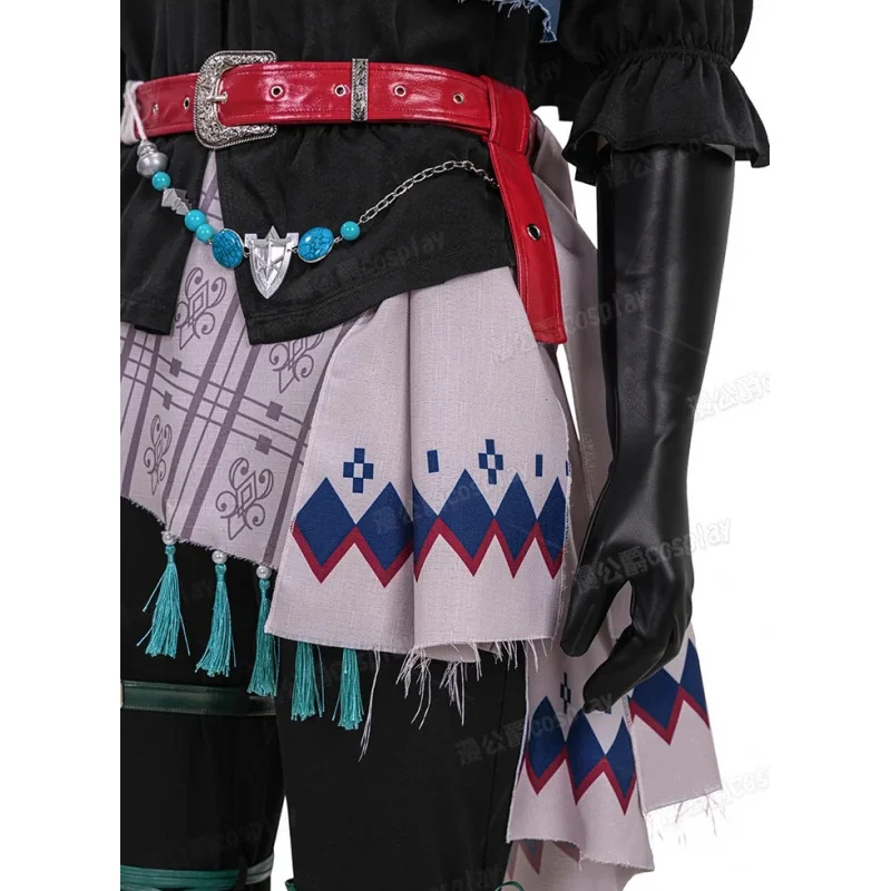 أزياء فاينل فانتسي 16 جوشوا التأثيرية - مجموعة كاملة مع سلسلة الخصر لقفازات الرأس لملابس ألعاب الهالوين KKCos #6