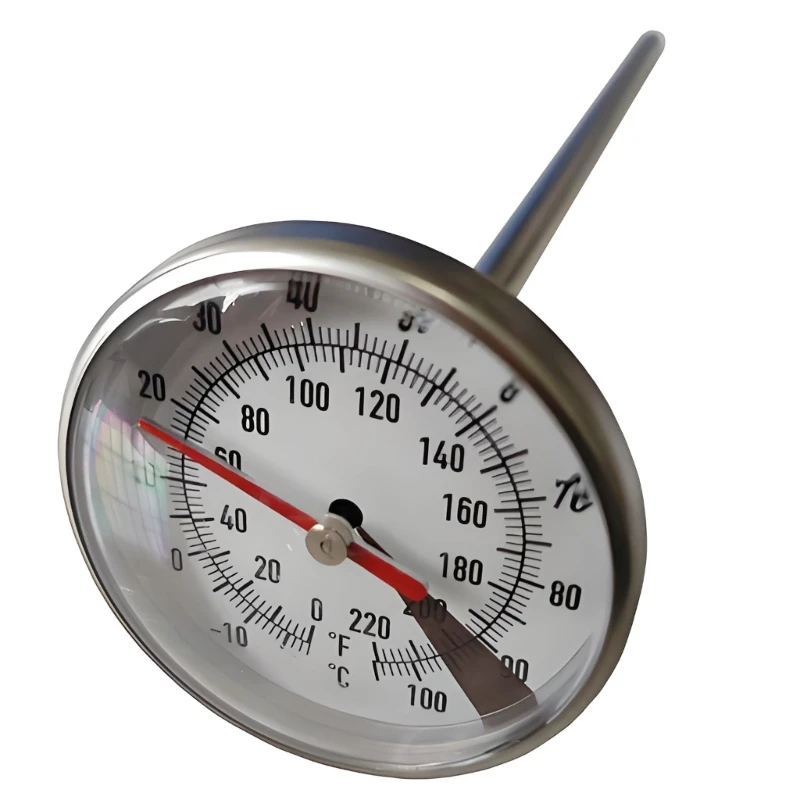 Installed Vessel Temperature Meter with Moisture-Ready Build, Steel Stem, Fixed Mount, and Tube Support for Liquid M4YD