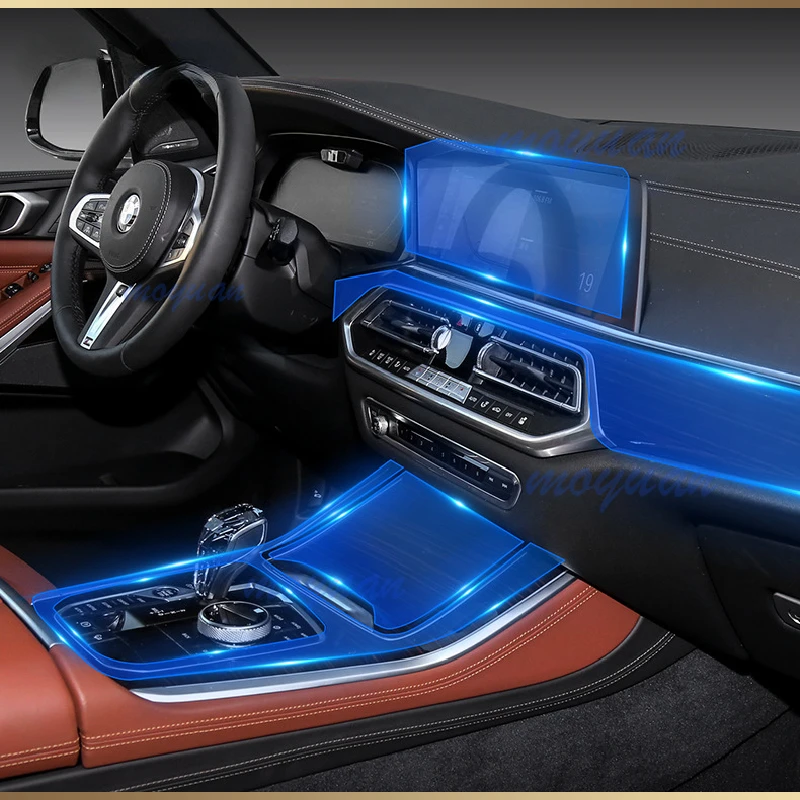 

Для BMW G05 X5 2019-2022 панель коробки передач навигационный экран Автомобильный интерьер фотомагнитная наклейка против царапин