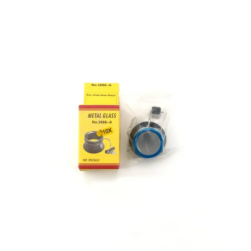 10X Eyeglass Magnifier Clip-On Eye Loupe Magnifying Lens Portable Eyepiece Process Operation Watchmakers Repair Tool