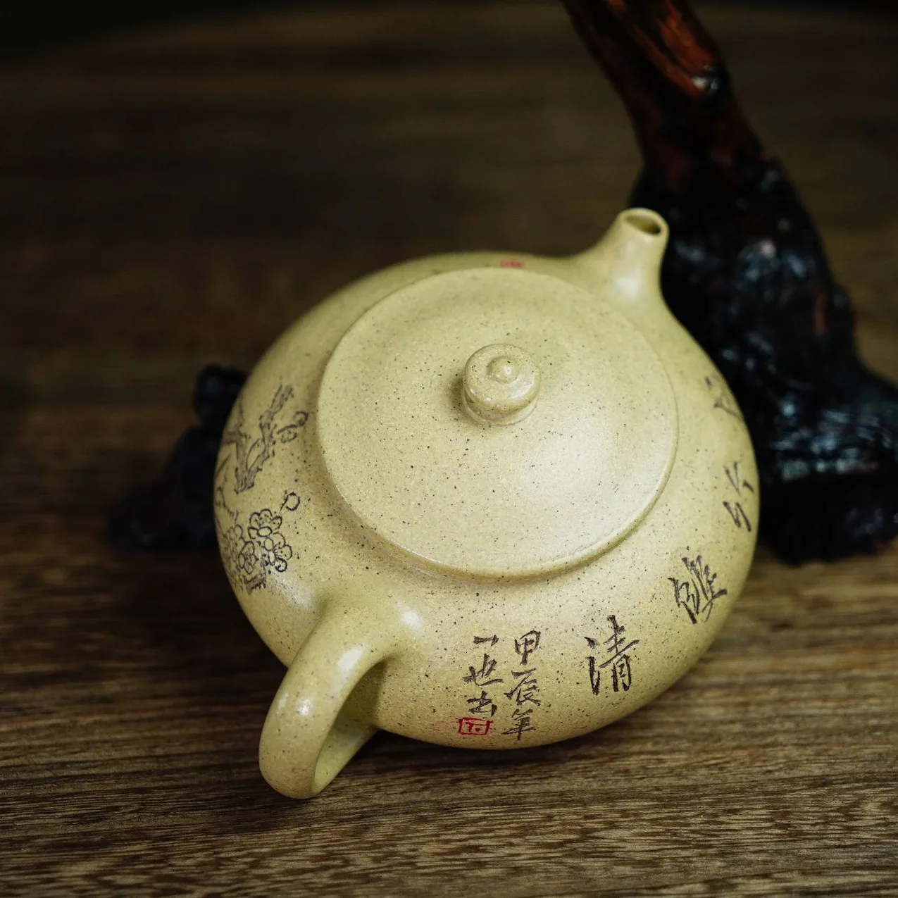 Hanjang Pot Original Ore Yingshan Green Yixing Purple Clay Teapot Hand-Carved By Famous Artisans With An Internal Ball Valve F