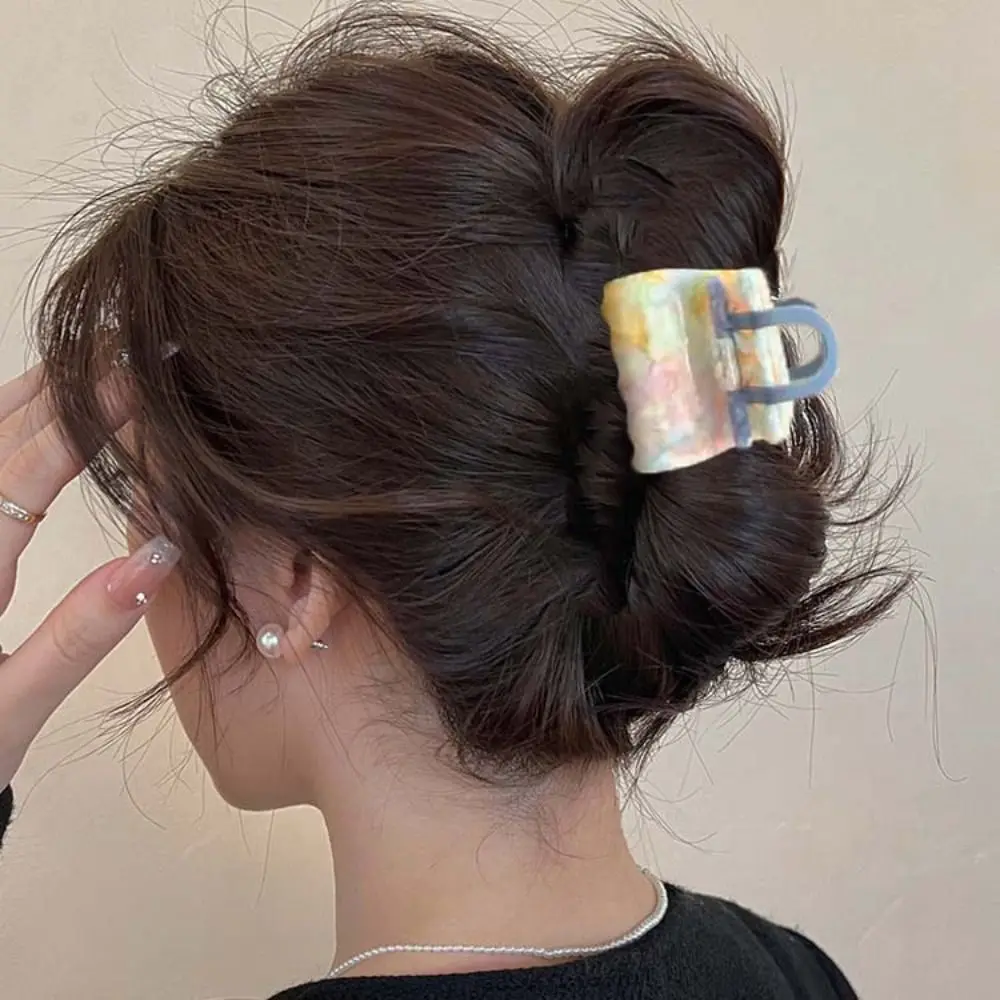 

Hair Clip Elegant Handbag Shaped Shark Clip Korean Style Creative Square Hair Claw Letter Acrylic Shark Clip Girls