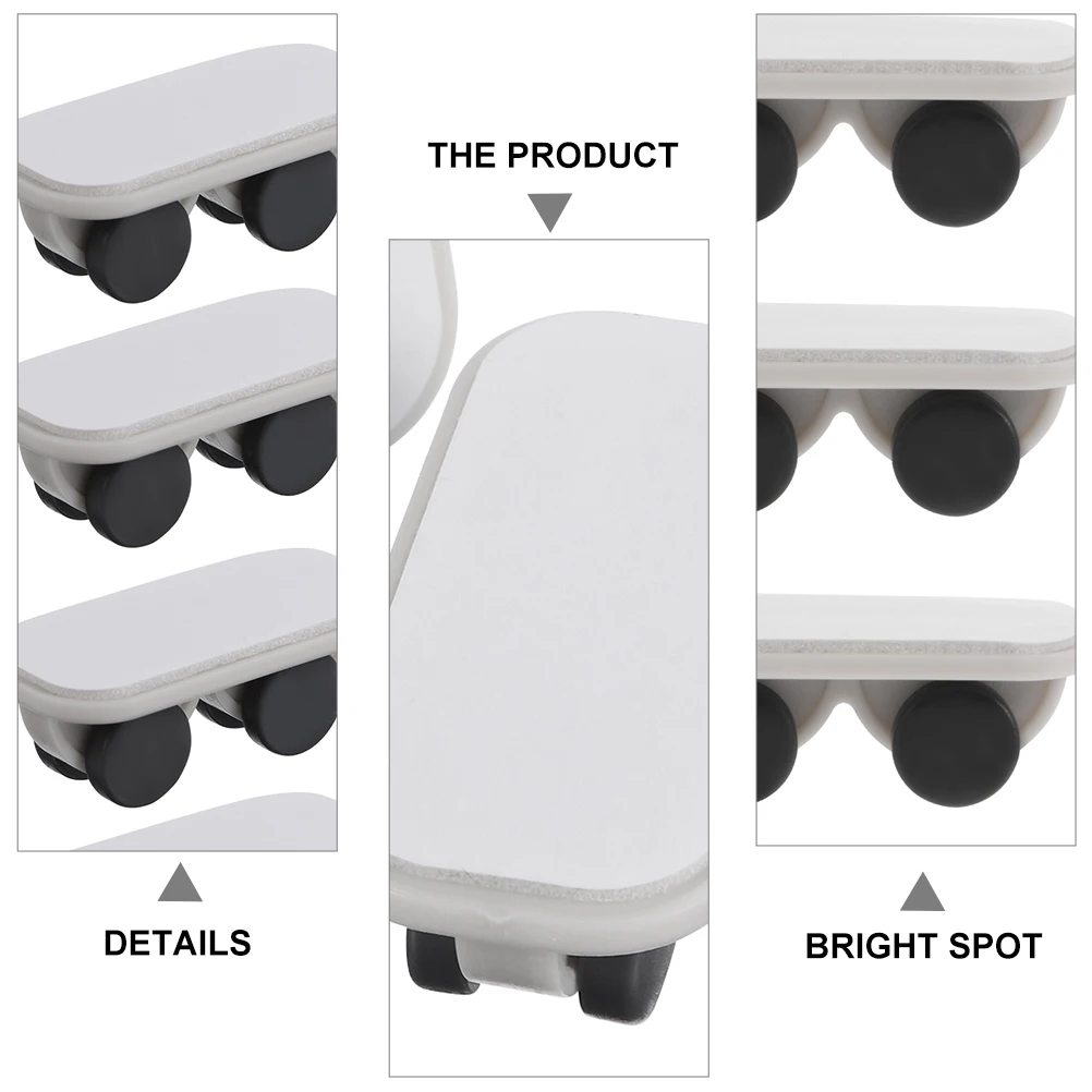 

12pcs Household One-Way Casters Self-Adhesive Box Bottom Wheels Durable Storage Box Roller Accessories For Rubbish Cans