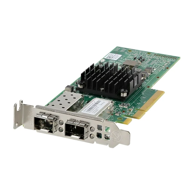 Broadcom 57412 57414 57416 듀얼 포트 10Gb Base-T PCIe 3.0 어댑터, 델 네트워크 카드 서버 전체 높이 유선 주식