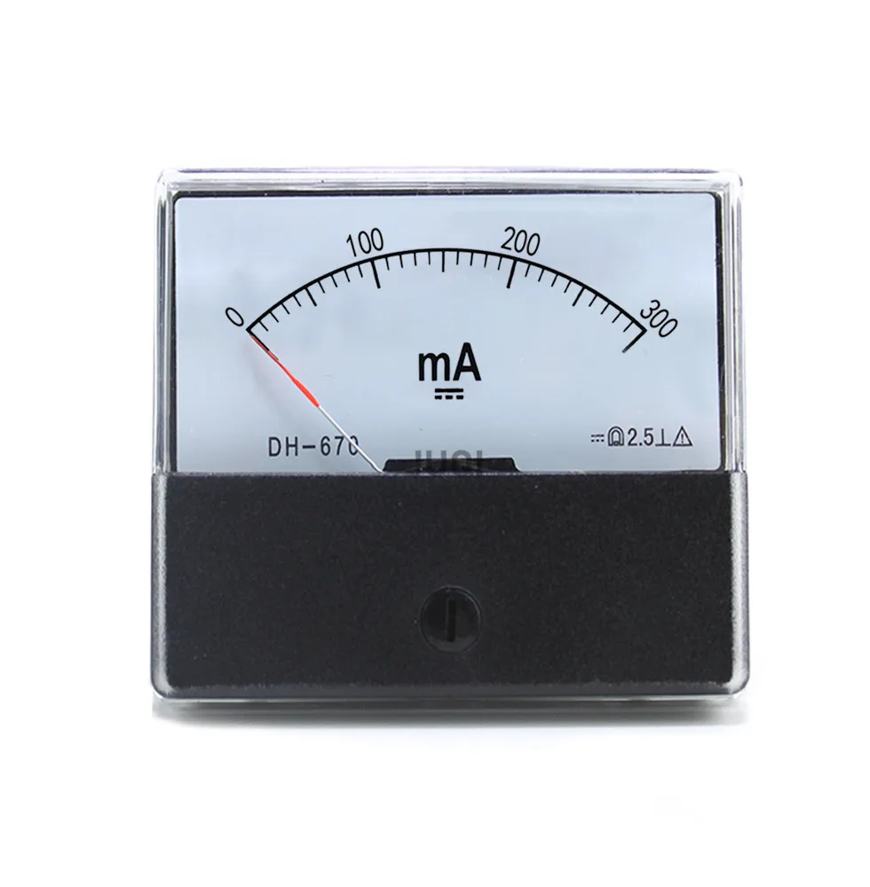 DH-670 mA DC Pointer type milliammeter 1mA 10mA 20mA  30mA 50mA 100mA 200mA 300mA 500mA Analog Mechanics Plate table Ammeter