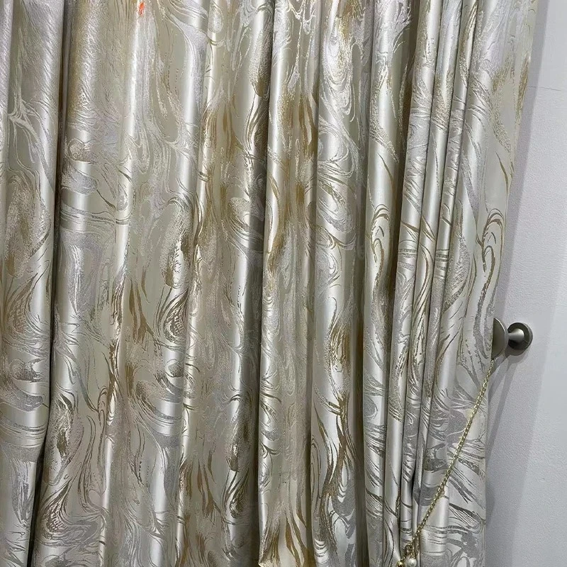 

Новые жаккардовые плотные шторы для спальни, высокоточные роскошные оконные шторы для виллы для гостиной, столовой, индивидуальный декор