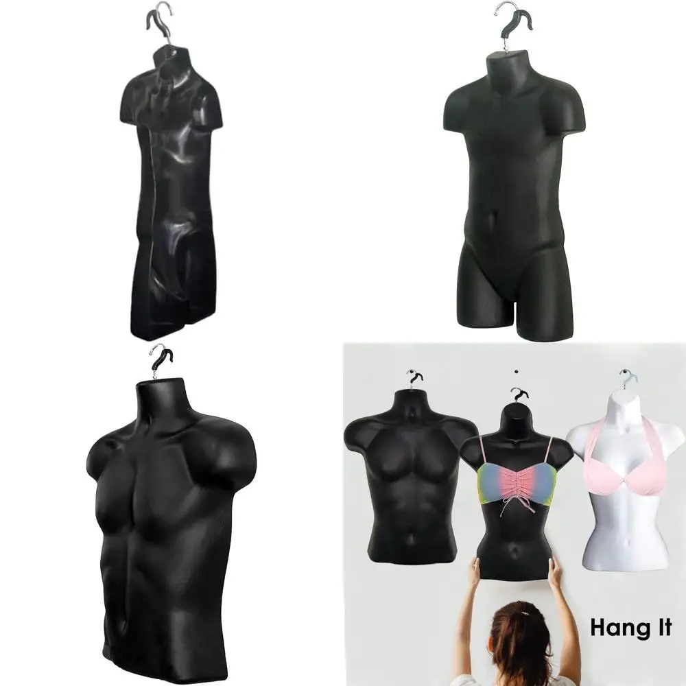 

Универсальный подвесной манекен с металлической подставкой - для детей и малышей, с полой спинкой, пластиковый корпус, размер S-M