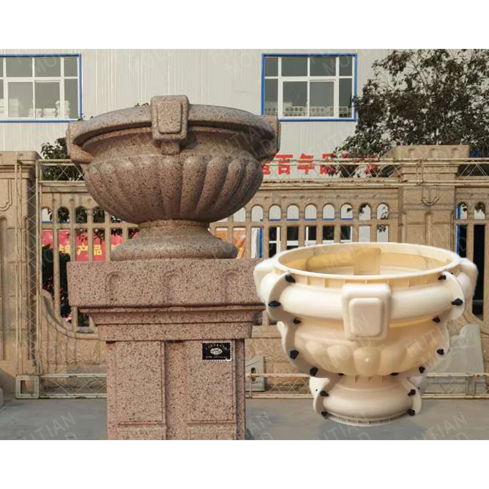 Hot Sale Latest Garden Abs Plastic Concrete Large Flower Pot Mould Cement Factory Round Large Flower Pot Flower Pot Mould