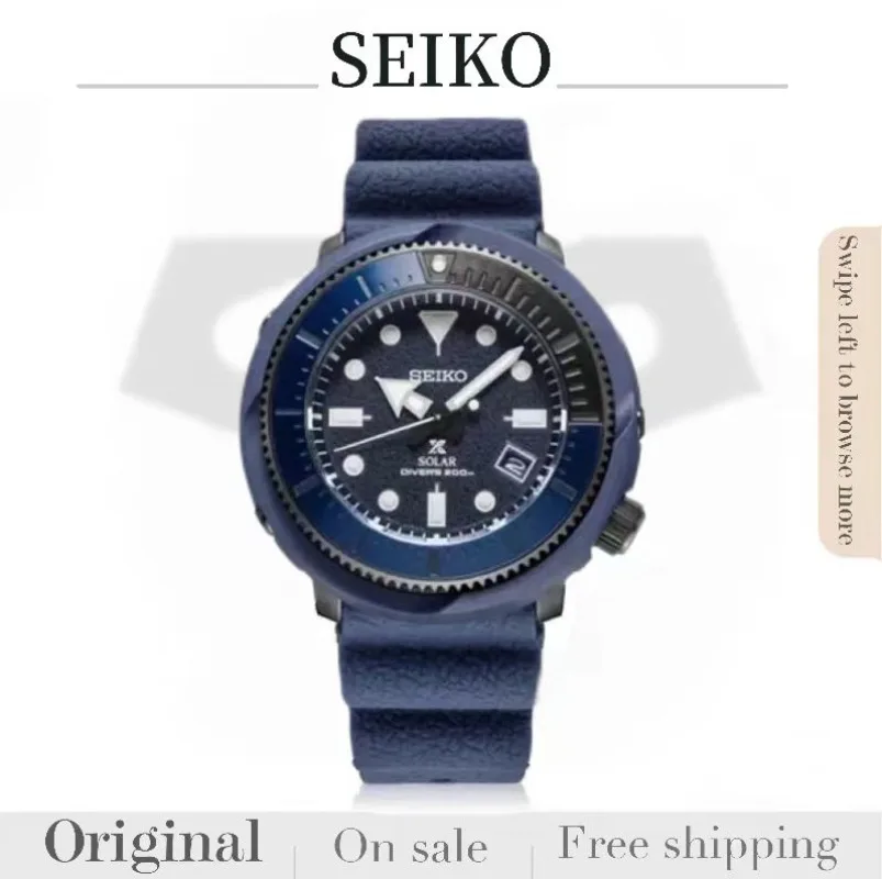 SEIKO Man Watch Original PROSPEX SNE537 Calendar Luminous Circular Dial Sports Fashion Couple Watches Silicone Strap Wristwatch