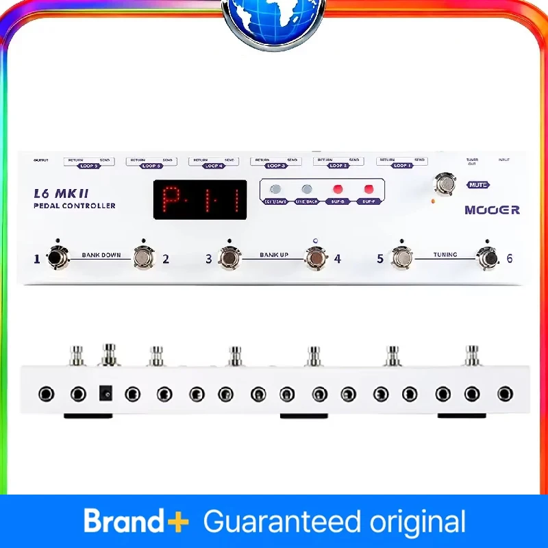 

MOOER MKII Контроллер педали гитары Программируемый переключатель 6 петель L6 PL6 PCL6 с разъемом - Запчасти и аксессуары для гитары
