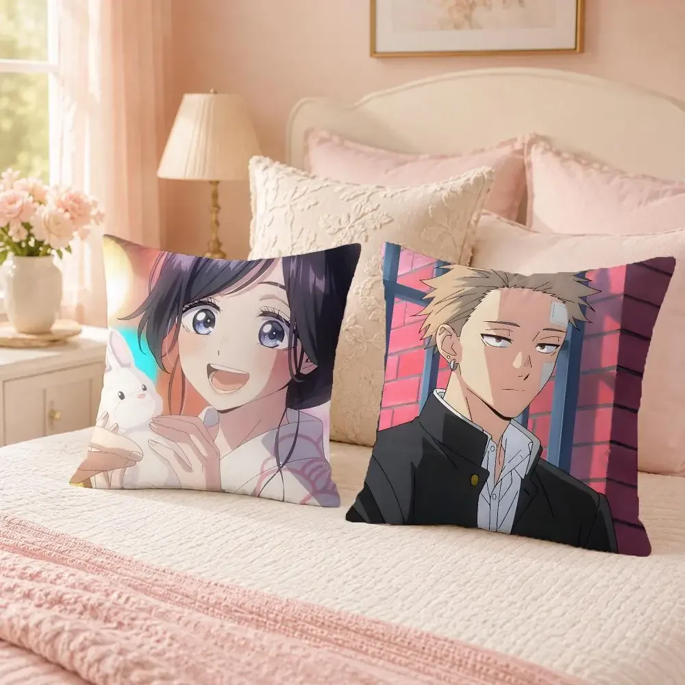 Anime The Fragrant Flower Blooms with Dignity Cushion Cover Custom Plush Pillow Cover Soft Cloud Comfort for Sofa Bed Couch