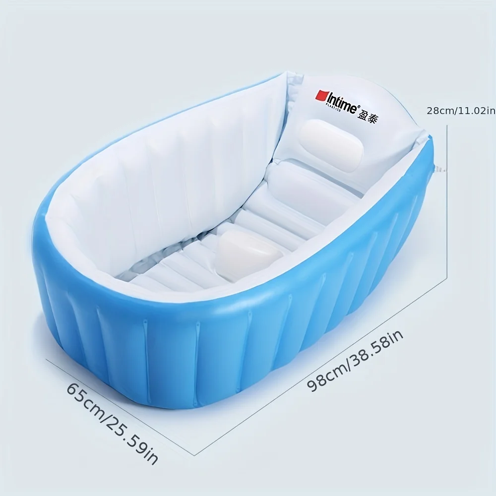 Baby Inflatable Bathtub, Portable Infant Toddler Bathing Tub Non Slip Travel Bathtub Mini Air Swimming Pool Kids Thick Foldable