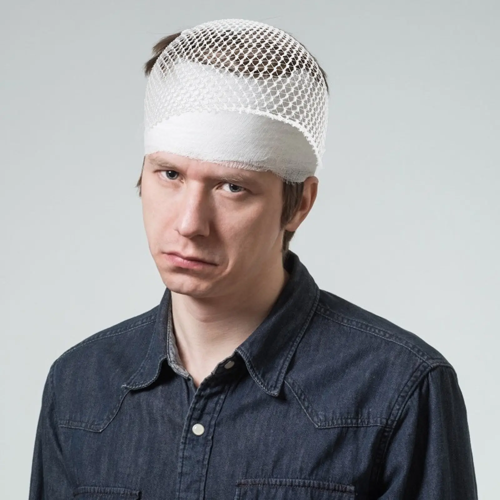 50Pcs Elastic Net Hats Lightweight Surgical Hoods for Family Medicine Cabinet Kids Adult Bandaging Head Protection
