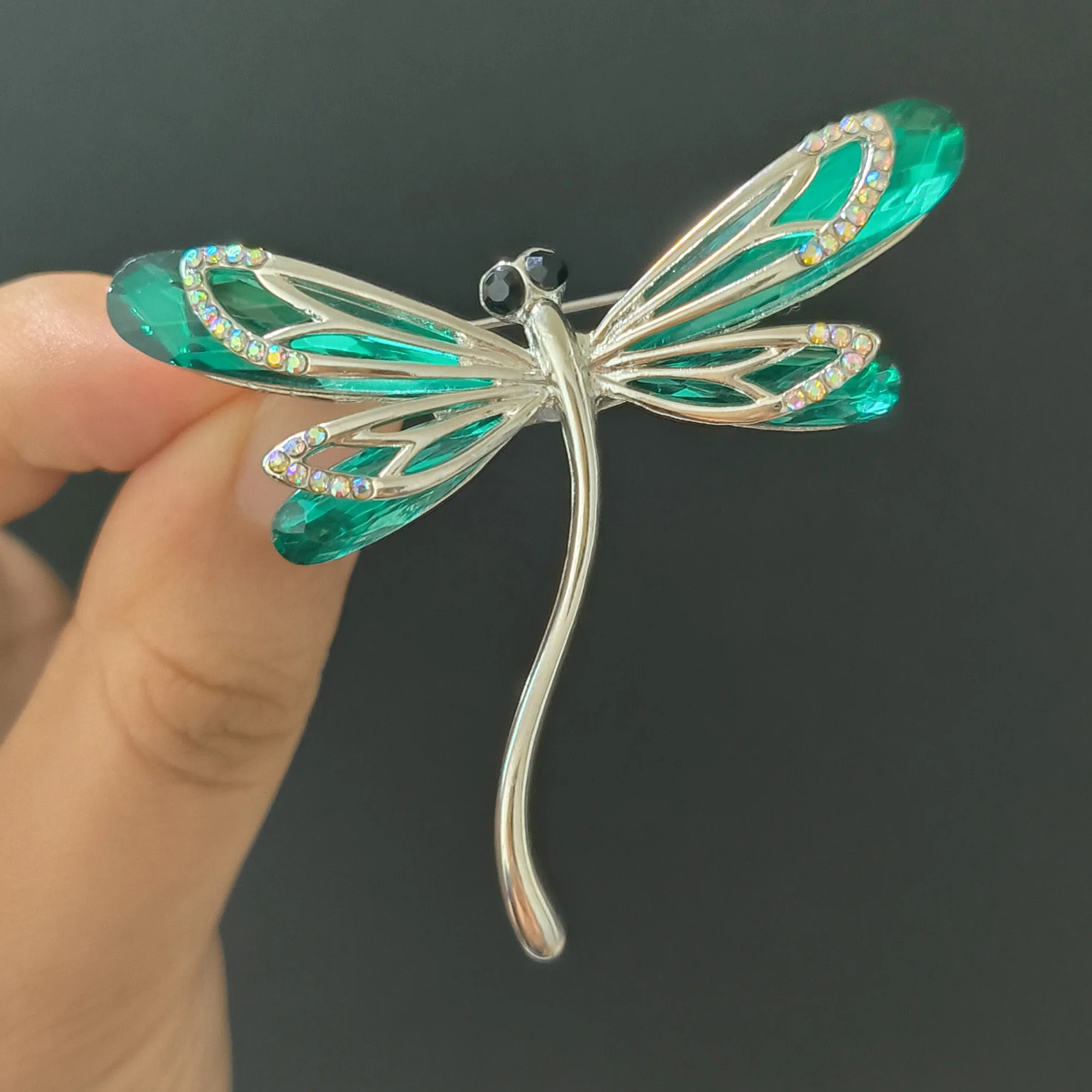 Resin Dragonfly Brooches  for Women Multi-color Metal Insect Pins Office Party Friend Gifts Jewelry Accessories
