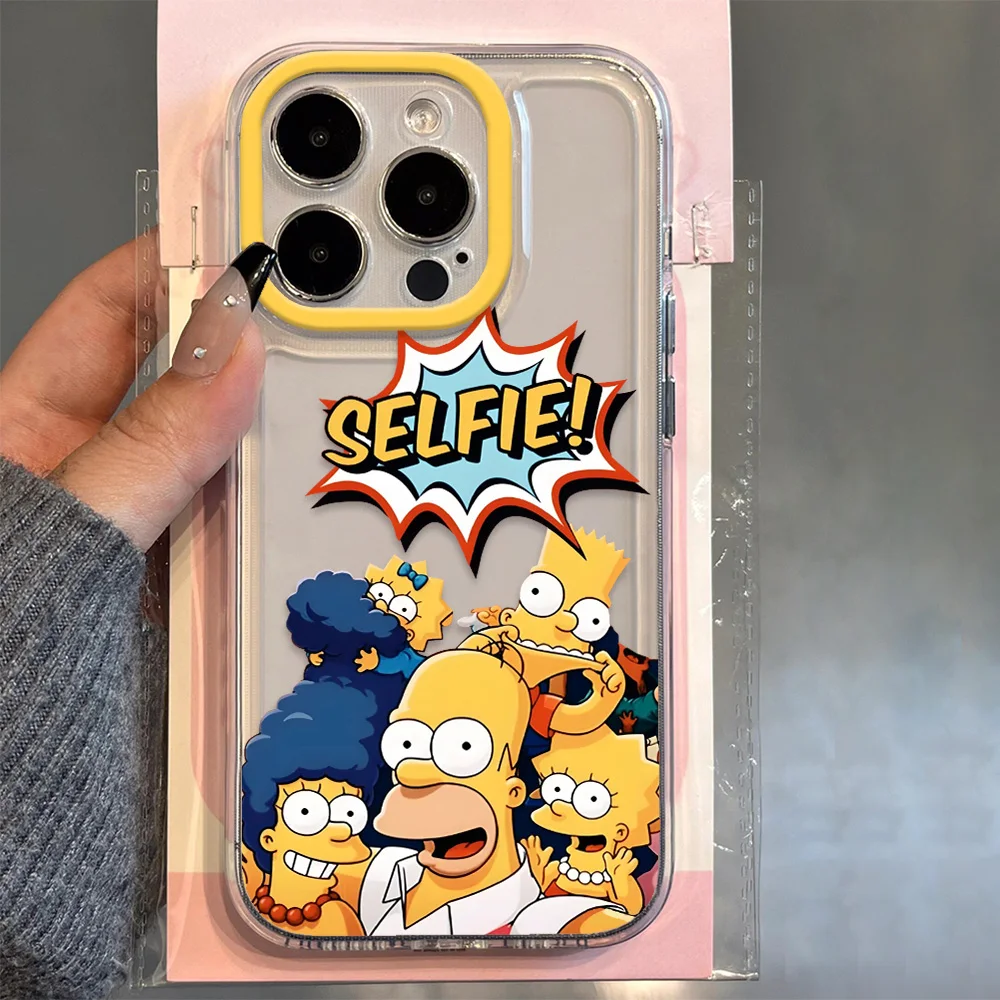 Cartoon T-The S-Simpsons Phone Case For Oppo F11 Find X5 Reno 8 8T 10 11 12 Realme 9 C30 C53 C63 Pro Plus 5G Transparent Cover