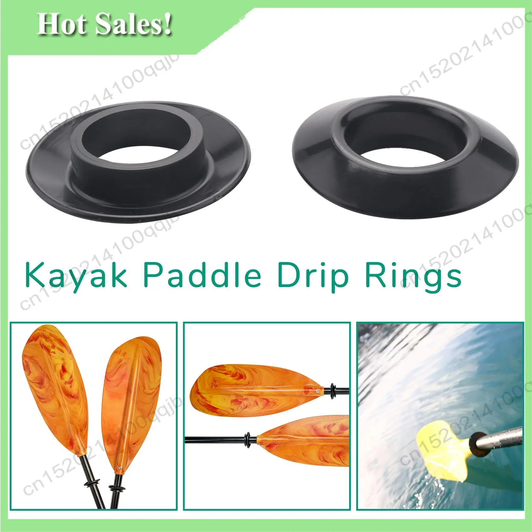-FDDT 4Pcs Universal Kayak Canoe Raft Paddle Oar Drip Rings Splash Guards Ring Paddle Accessories Replacement