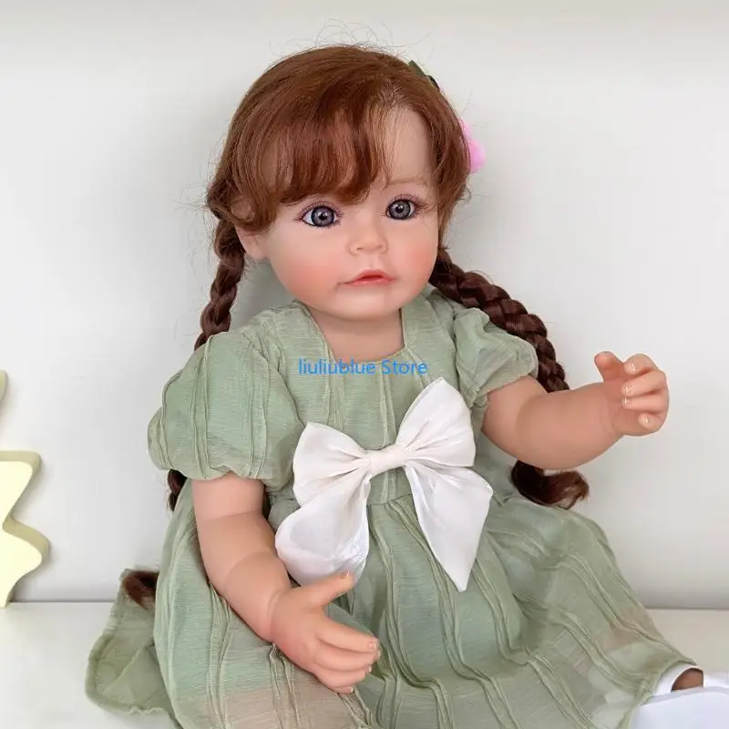 

Reborns Baby Doll 22 -дюймовая девочка для малышей выглядит реально с аксессуарами подарка на день рождения 62CF
