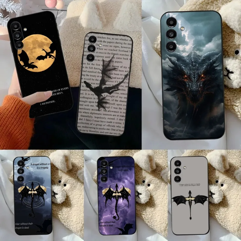 

Fourth-S Wing Dragon Phone Case For Samsung S24,23,22,30,21,10,9,Ultra,Plus,Lite,FE,5G Black Soft Case