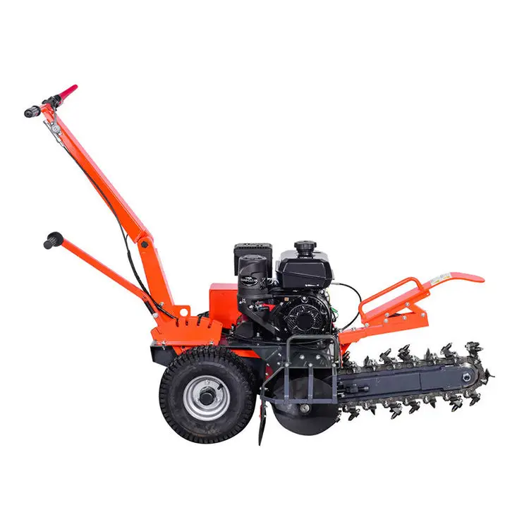 High Efficient Trencher Super Durable 7HP  4.1KW Chainsaw Trencher Machine Digger Mini Trencher