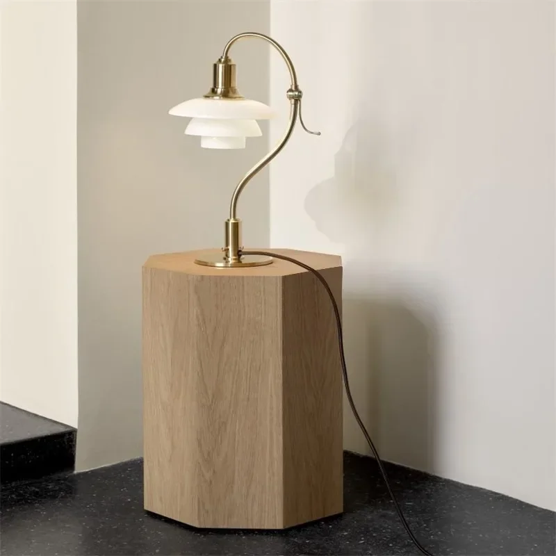 Denmark  Designer Bauhaus Style Adjustable Table Lamp Vintage Glass Desk Light for Bedroom Bedside