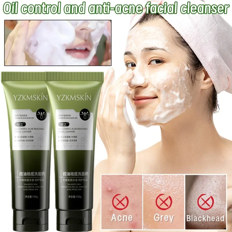 Centella Asiatica Salicylic Acid Facial Cleanser Deep Cleansing Oil Control Blackhead Remover Pore Shrinking Facial Cleanser