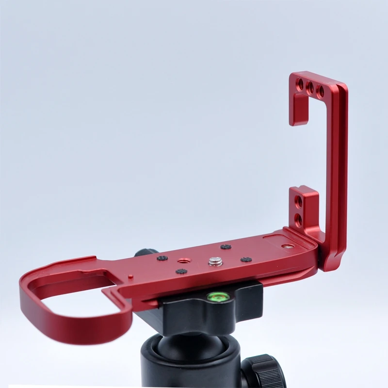 Quick Release L Plate Bracket Holder Hand Grip for Canon EOS R5 EOS R6 Camera for Arca Swiss Tripod Ballhead,Red