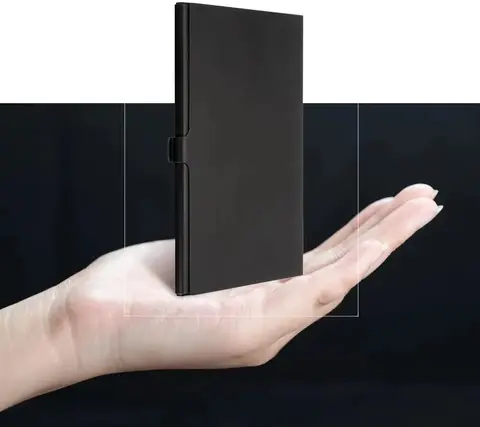 12-platsers Micro SD-kortfodral för förvaring, ultratunn kreditkortsstorlek lätt och bärbar TF-minneskortsförvaring svart 10 best sales micro sd-fodral - №1
