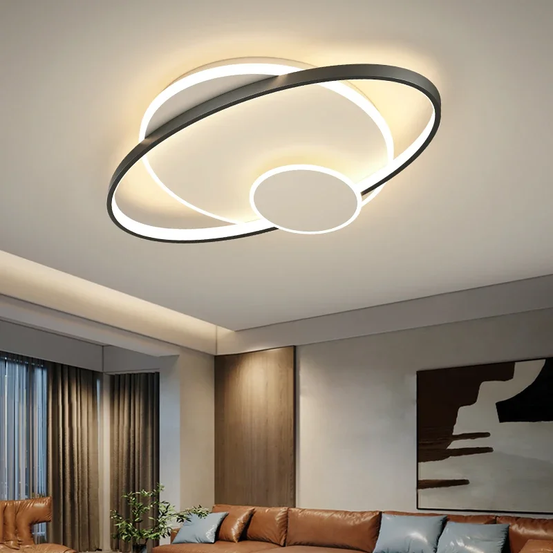 Modern Silk Ribbon Shape LED Ceiling Light for Living Room Bedroom Chalet Dining Room Kitchen Hanging Lighting Suspension Design