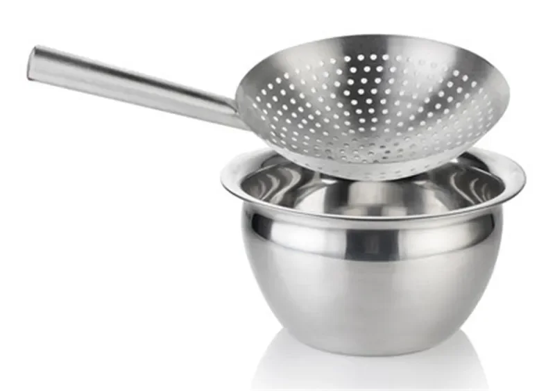 Stainless Steel Oil Strainer Pot Kettle Container with Filter Filtration Residue Household Oil Storage Tank Kitchen Tools