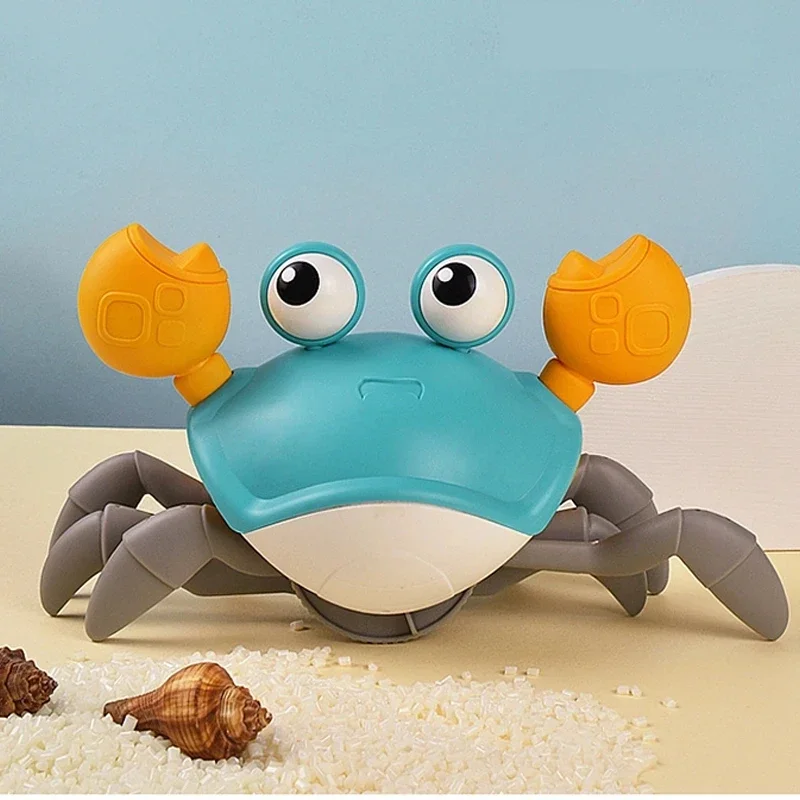 Rechargeable Escape Electric Crab Pet Musical Toys Children Birthday Gifts Interactive Toys