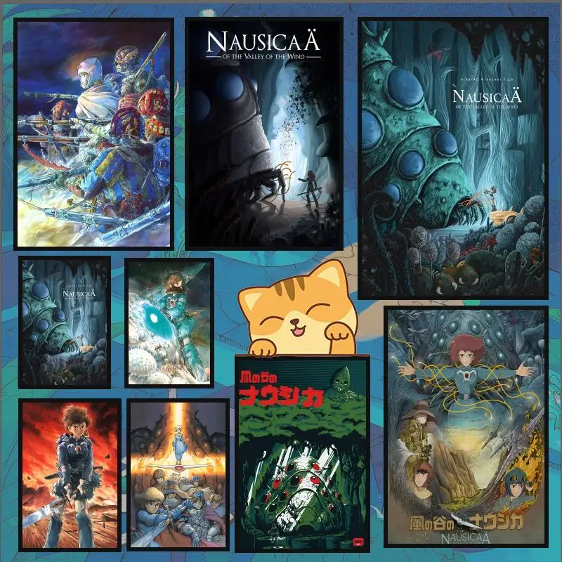 Póster Clásico de la Película Anime Nausicaa del Valle, HD, Tema Popular de Anime, Cantante/OST/Película, Decoración Autoadhesiva Impermeable para el Hogar