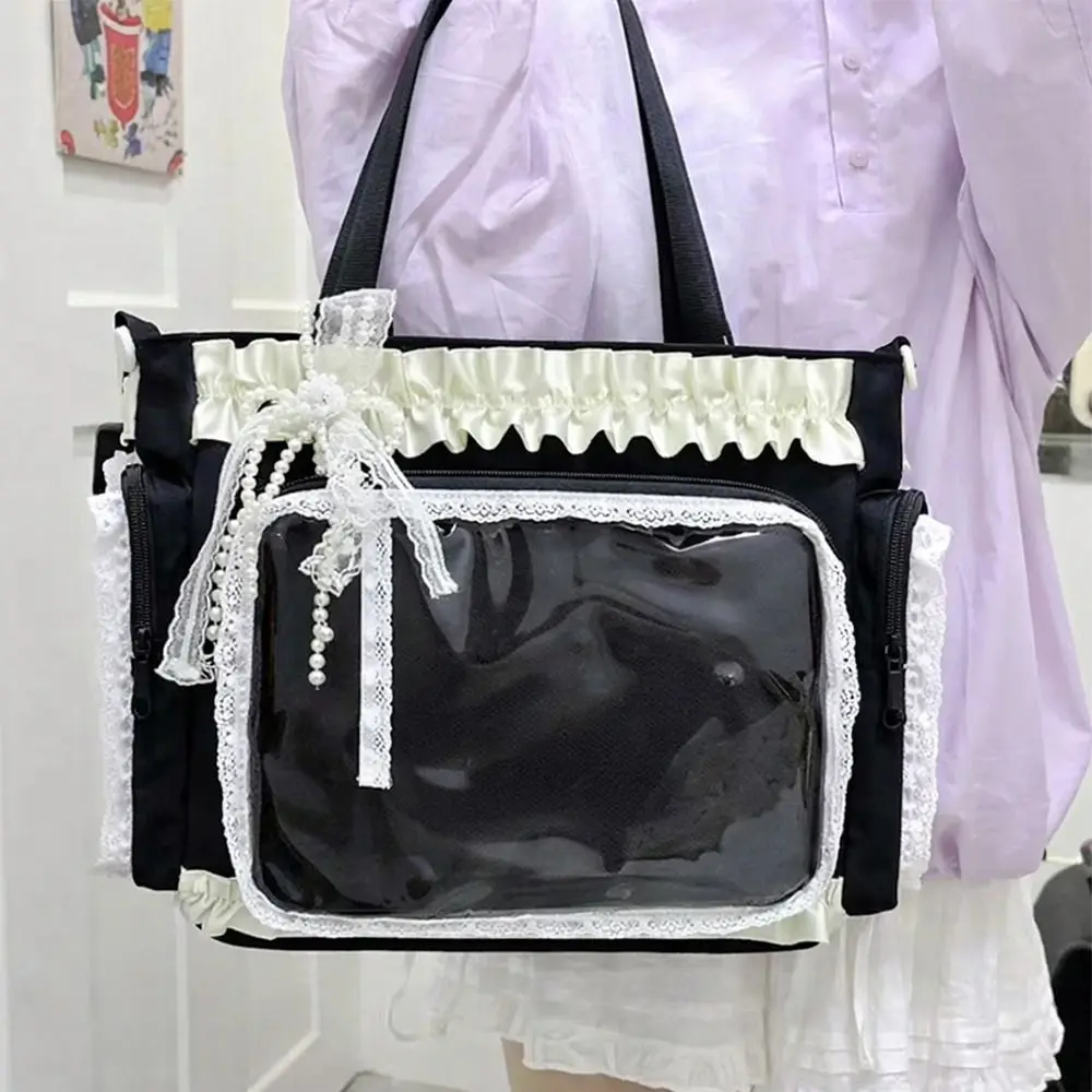 Neue Y2K Japanische Ita-Tasche Transparente Große Umhängetasche Lolita Schultertasche für Damen – Detail 4