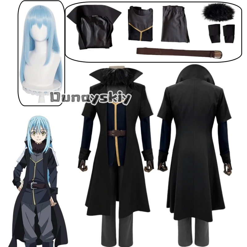 

Rimuru Tempest Cosplay Anime That Time I Got Reincarnated As A Slime Adult Suit Role Play Clothing Halloween Uniform Wig Set