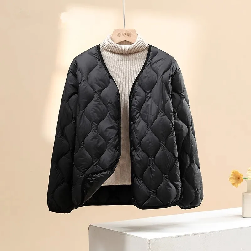 2024 New Arrials Women Korean Casual Ultra Light Down Jacket Female Autumn Winter Liner Keep Warm Fashion Short Puffer Coats