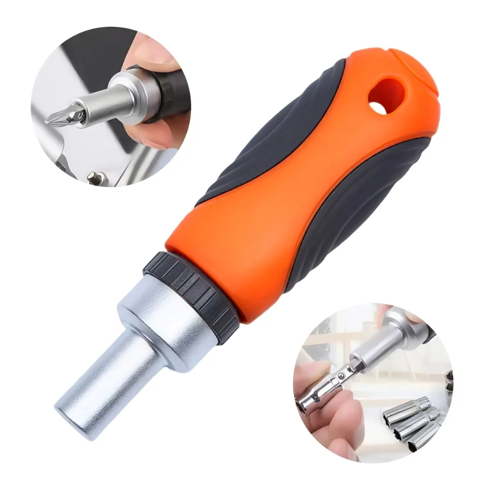 Multifunction Screwdriver Ratchet Bit Kit One Word Cross Hexagon Screwdriver Socket Head Set Can Connect Various 1/4 Screwdriver