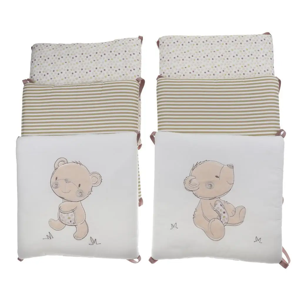 6pcs Baby Bed Bumper Skin-friendly Infant Crib Bed Accessories Protector Liner