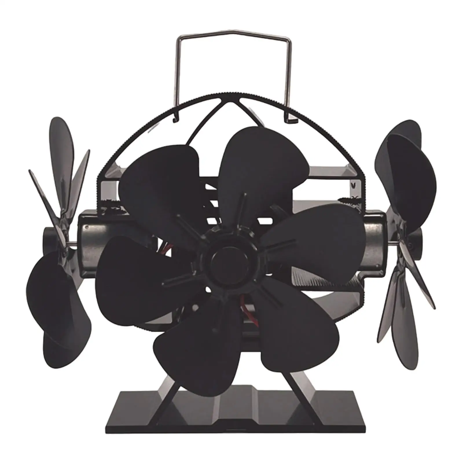Heat Powered Fireplace Fan Metal 18 Blade Design Silent Thermal Fan Wood Stove Accessories for Efficient Room Air Circulation