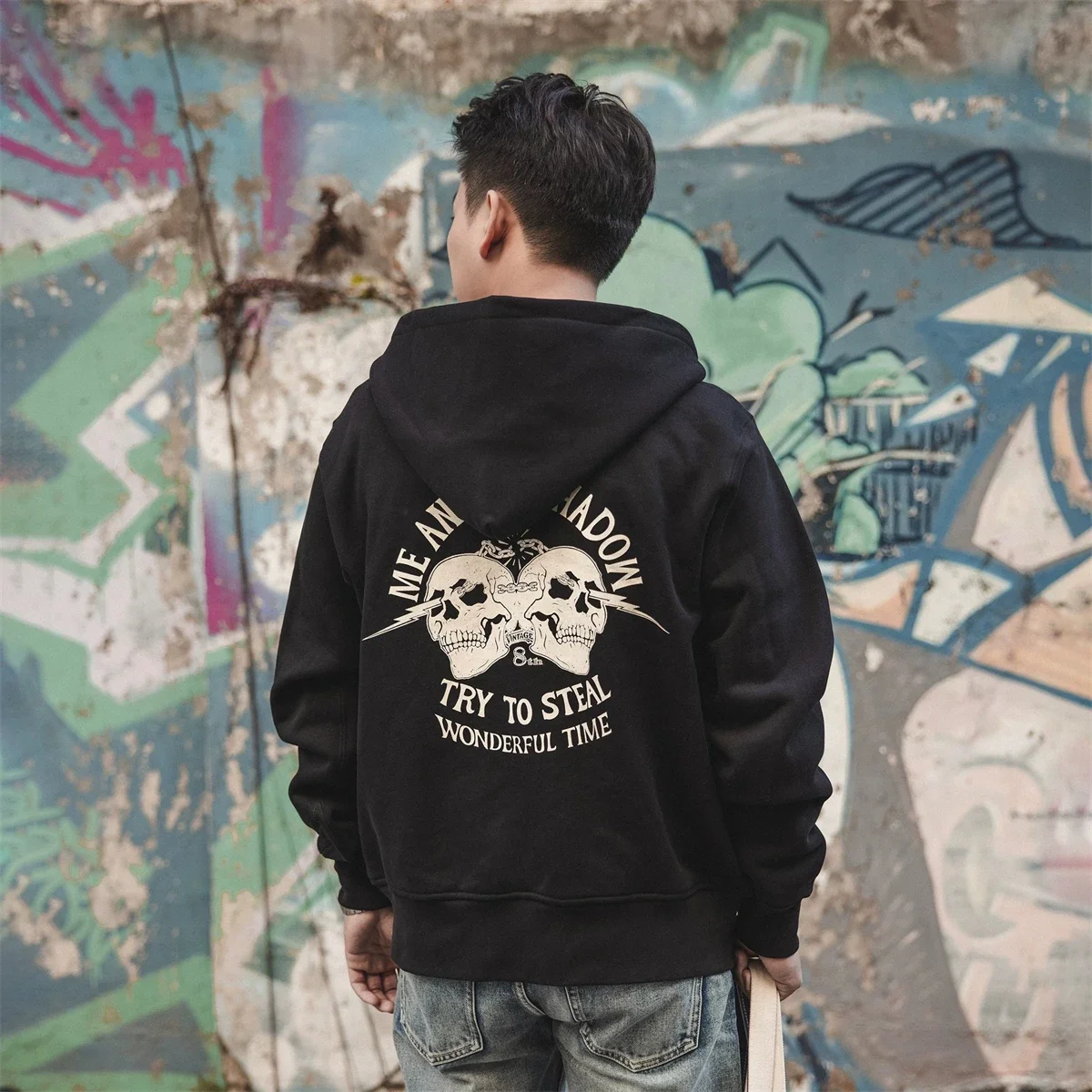 

Red Tornado 650g Heavyweight Zip Up Hoodie Relaxed Fit Men's Casual Hooded Sweatshirt Amekaji