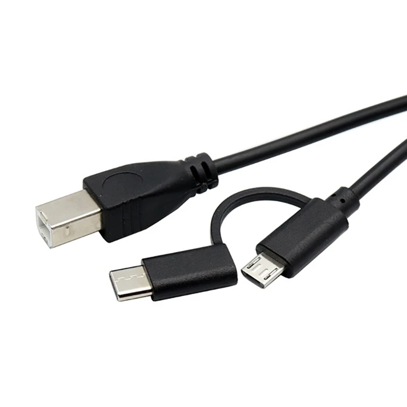 SS8S 1m/1.5m/2m Cáp Micro USB/Loại C sang USB B Cáp kết nối Nam đến Nam đáng tin cậy